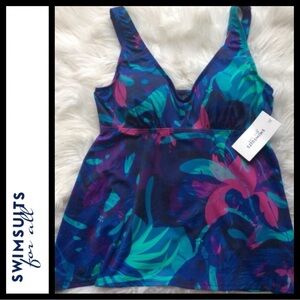 NWT Swimsuits for All Print Tankini Top
